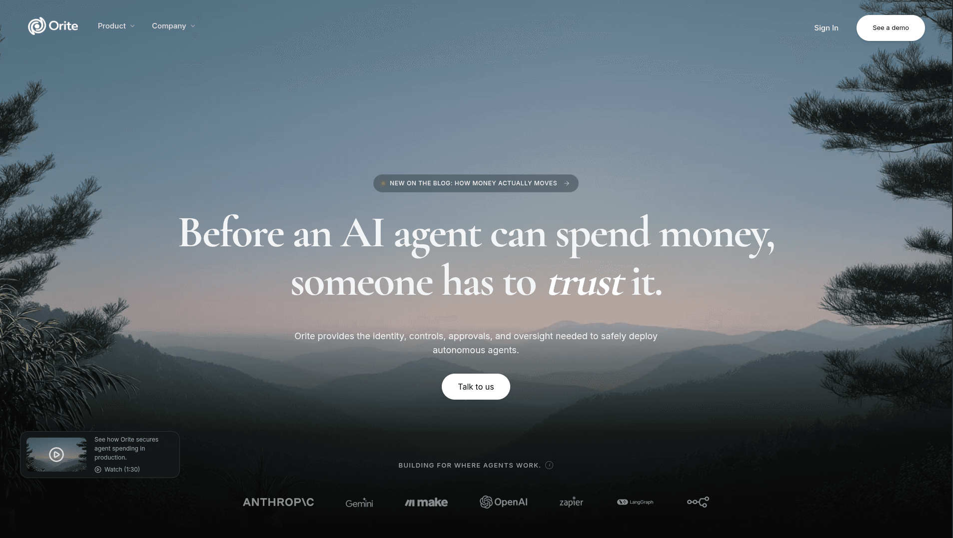 Orite : wallet for AI Agent